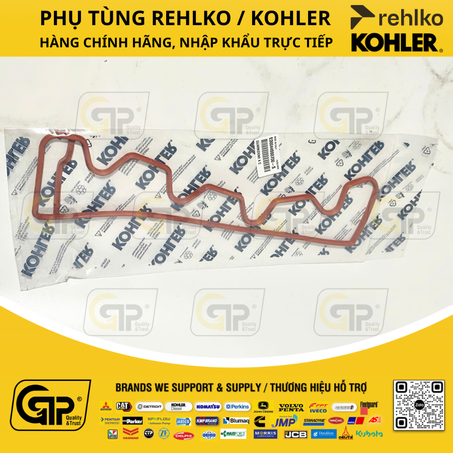 Rehlko (Kohler) ED0044000700-S Valve Cover Gasket / Gioăng Nắp Xupap KDW2204/T, 4400-070