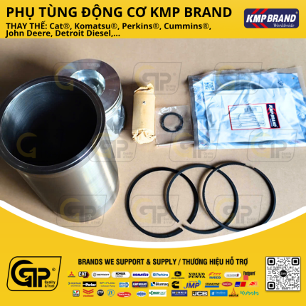 KMP Brand RE520835 Piston Liner Kit / Bộ Sơ Mi Xy Lanh 310J, 210LE, 324H