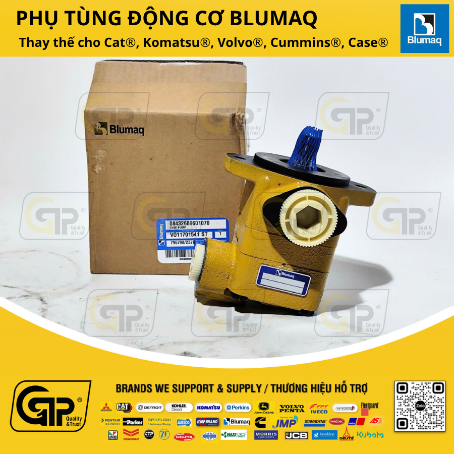 Blumaq VO11701541 Vane Pump / Bơm Thủy Lực Cánh Gạt Dùng Cho Volvo CE L120C, L150, L150C, L150C LB, BM L120C, BM L150C, BM L150