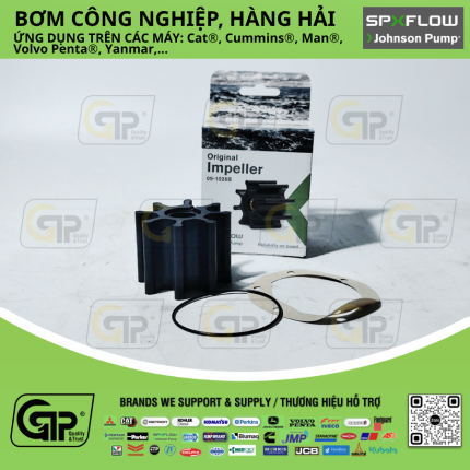 Johnson Pump 09-1028B Impeller Kit / Cánh Cao Su Bơm Nước , JMP 7400K, Jabsco: 17937-0001, 920-0001, Sherwood 18200