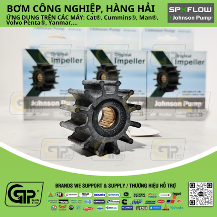 Johnson Pump 09-1027B-1 Impeller Kit F5 Mc 97 / Cánh Cao Su Bơm Nước , Johnson Pump 10-24571-13, Jabsco 1210-0001, JPI 091027B1, 02-0786