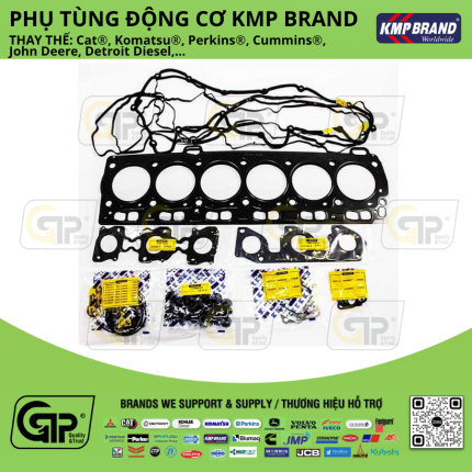 KMP Brand C6.6K1B Gasket Kit Upper / Bộ Gioăng Trên C6.6, 1106D