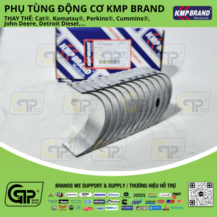 KMP Brand PKT409188 Con Rod Brg Set,Std / Bạc Tay Biên C6.6, 1106D, U5ME0022, 436-7781, 4367781, 219270, 242-1349