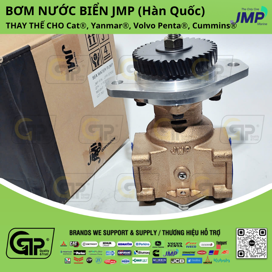 JMP JPR-S7630 Sea Water Pump Assy / Bơm Nước Biển 6CT, 6BTA, 6CTA, Cummins 3866493, 3897691, Sherwood P1730, P1731