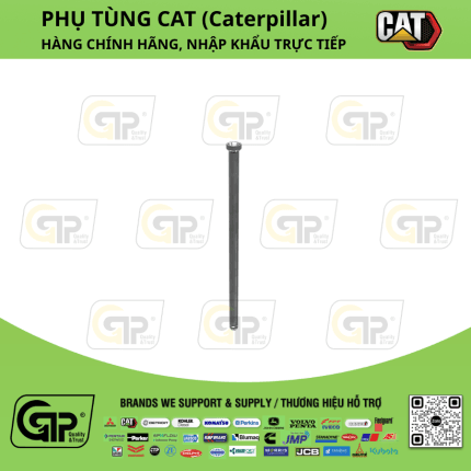 Caterpillar (CAT) 2137538 283mm Length Hollow Valve Push Rod / Thanh Đẩy Xupap CG137-08, CG137-12, G3408, G3408B, G3408C, G3412, G3412C