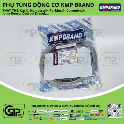 KMP Brand RE53687 Internal Rear Oil Seal / Phốt Làm Kín Trục Phía Trước Johndeer 370E, 410E, 450C, 460E