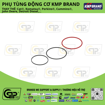 KMP Brand RE547712 Cylinder Piston Liner Packing / Bộ Gioăng Tròn Làm Kín Sơ Mi Xy Lanh Johndeer 9330, 9410R, 9430, 9430T, 9460R