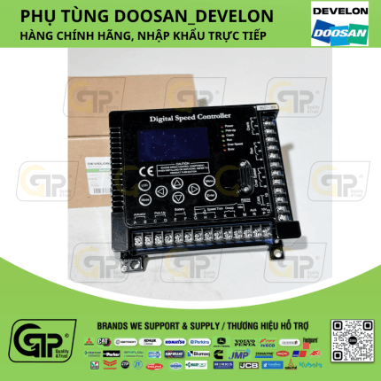 Develon (Doosan) Brand 300611-01127A Controller, Speed / Bộ Điều Khiển Tốc Độ Động Cơ P222LE, DSC-1000