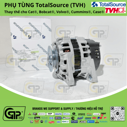 TotalSource (TVH) 6678205 Alternator / Máy Phát Điện Một Chiều Dynamo Bodcat S100, S130, S150, S160, S175, S185, S205, S220, S250, S300, S330, S450, S510, S530, S550, S570, S590, 6675292, 6681857, 6690593, 7008772, 6881249