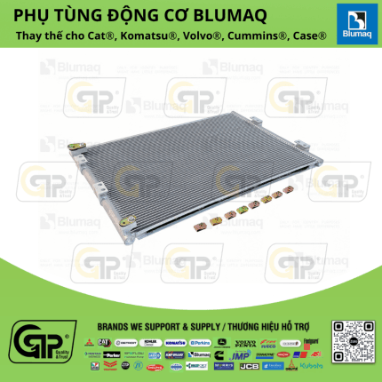Blumaq 4886612 Condenser / Bộ Ngưng Tụ Hệ Thống Máy Lạnh C7.1, C4.4, C9.3B, C9.3, CAT 320, 323, 352