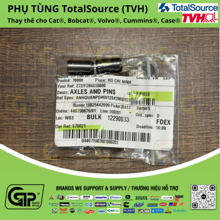 TotalSource (TVH) F284610000 Axles And Pins / Chốt Hãm Và Chốt Định Vị Không Có Ren , F2846-10000